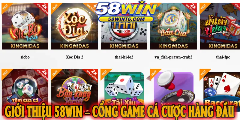 Giới thiệu 58win – Cổng game cá cược hàng đầu