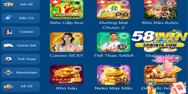 tong hop game tai 58win